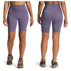 The North Face Women Size XS Dune Sky 9" Heather Purple Women's Biker Shorts NWT